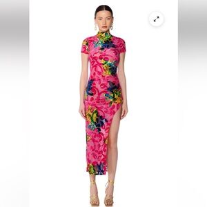 Floral Pink Midi Dress